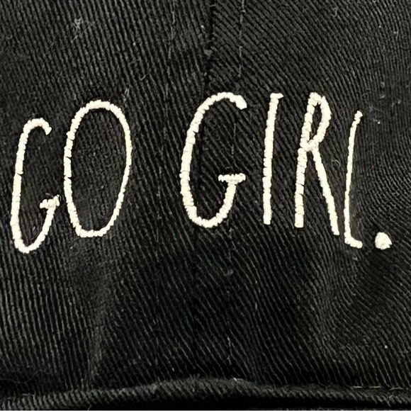 Rae Dunn's 'Go Girl' Adjustable Black Ball Cap - Picture 3 of 13